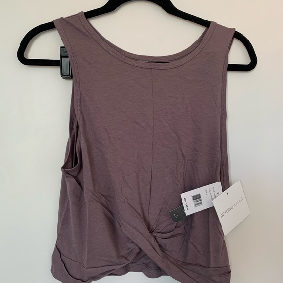 Beyond Yoga Crossroads Tank Mauve + Navy LARGE - Picture 3 of 4
